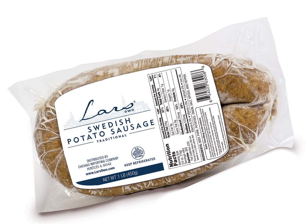 Lars Swedish Potato Sausage - Potatis Korv -1 pound