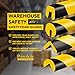 American Permalight Edge Protection Safety Foam Guard Type G I?Beam Shelf Self?Adhesive 39?3/8 in Black/Yellow Striped Polyurethane Foam Guard for Industrial Rack & Shelf Edges