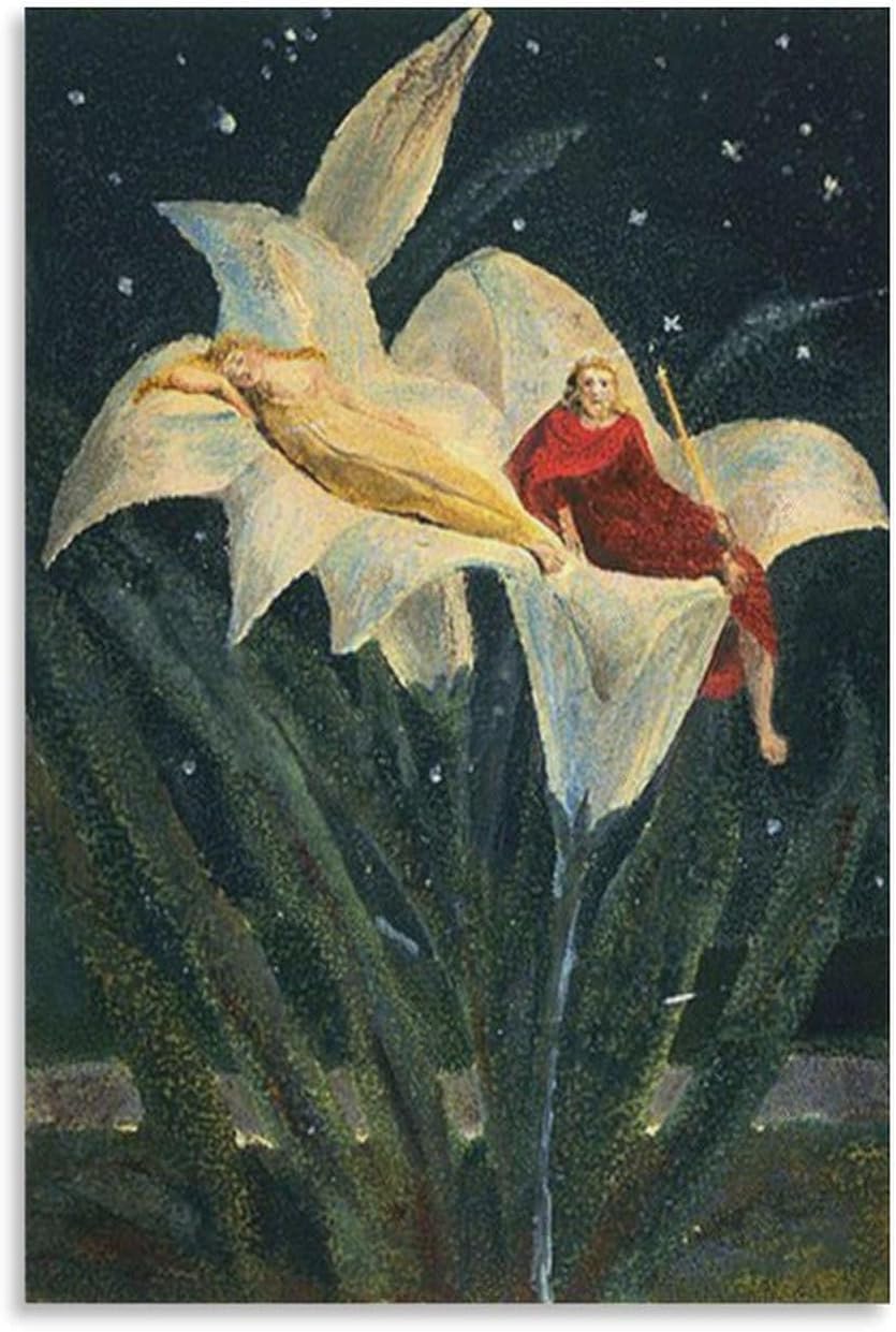 ZZYGGN GMGSW William Blake Posters《The Song of Los》Painting Abstract Wall Art Picture William Blake Canvas Prints for Living Room Home Decor 40x50cm Frameless