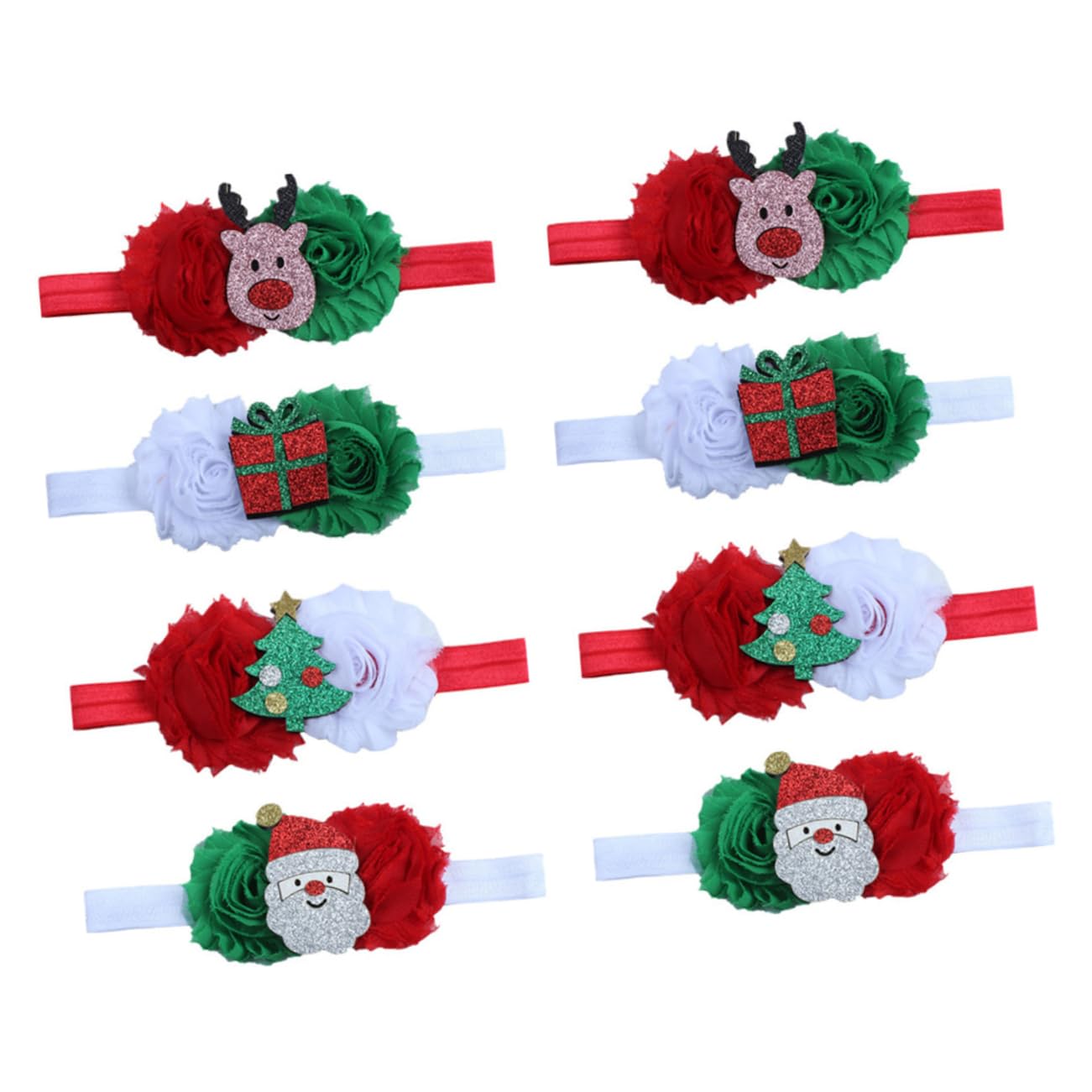 Beavorty 24piezas Diademas De Navidad Para Bebés Diseño Adorable Accesorios Para Niñas Para Fiestas y Sesiones De Fotos Comodidad y Material Duradero