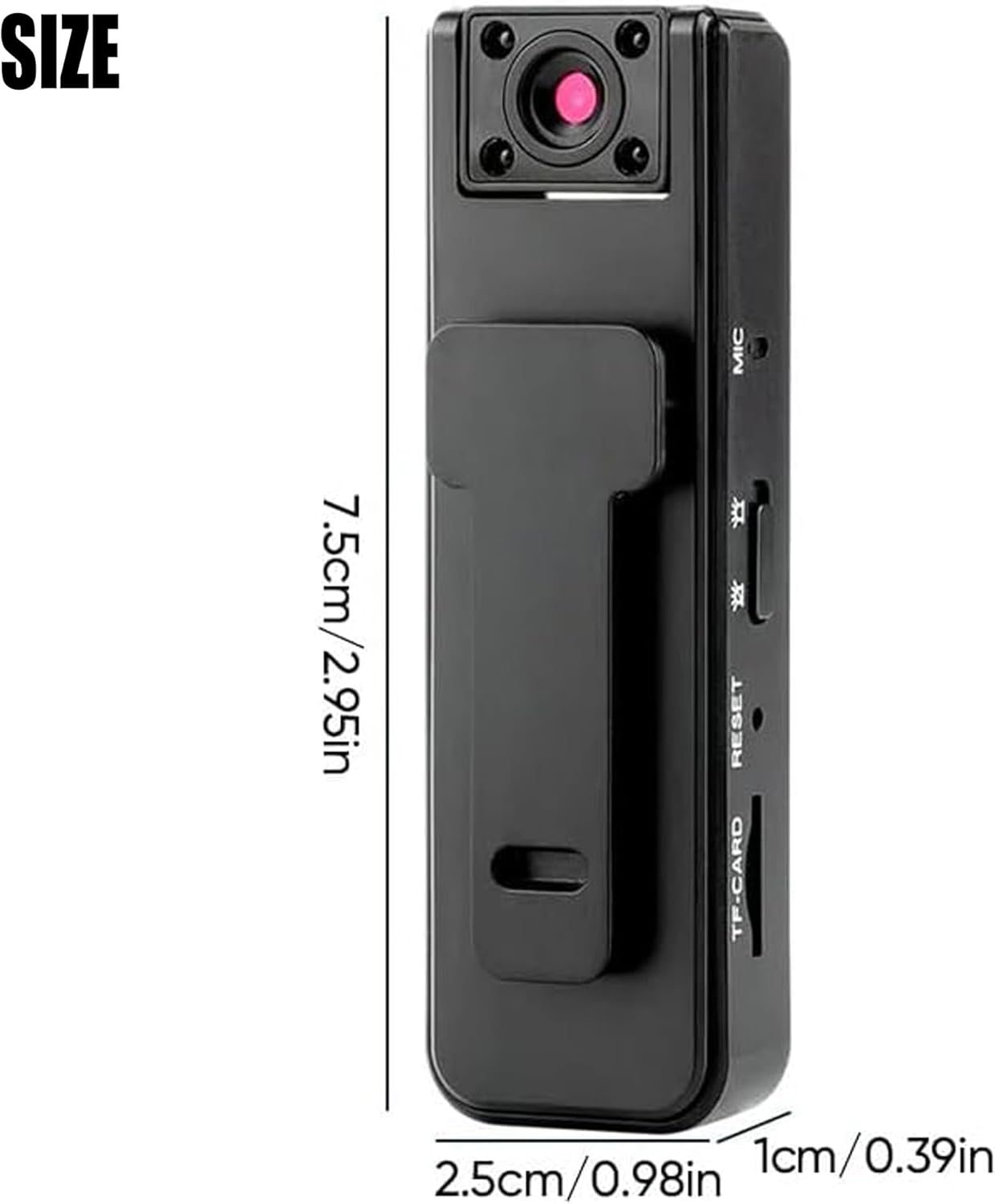 Ultra HD 2-in-1 Sports Video & Audio Recorder, 1080P Wearable Body Camera, 180° Freely Rotating Lens with Night Vision, 5H Record with Audio and Video Recording for Cycling, Travel (3pcs)