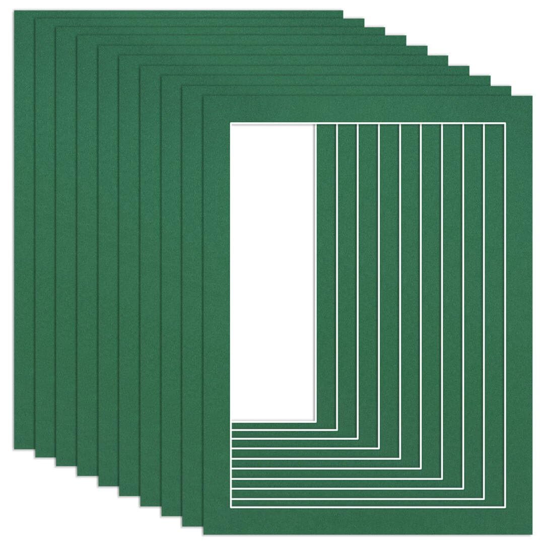 Procut Global 80x60cm Emerald Picture Mounts to Fit 70x50cm Aperture - Precision Cut Cardboard Photo Mount - Ideal for Frames, Prints, Artwork & Certificates - Sizes & Colours Available - 10 Pack