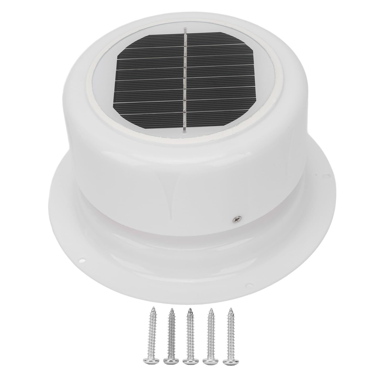 Ventilatore solare da tetto con ABS ignifugo, piccolo ventilatore da soffitto ad energia solare per camper, rimorchi, barche, capannoni, sfiato leggero