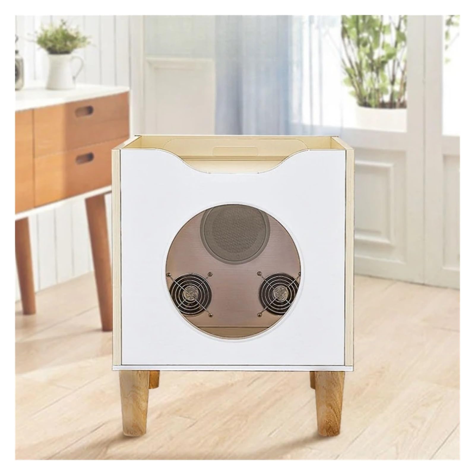 Asciugacapelli Professionale in Legno for La Toelettatura degli Animali Domestici, Completamente Automatico, Intelligente for Casa, Asciugatura Turbo, Forniture for Gatti Asciugatura Rapida