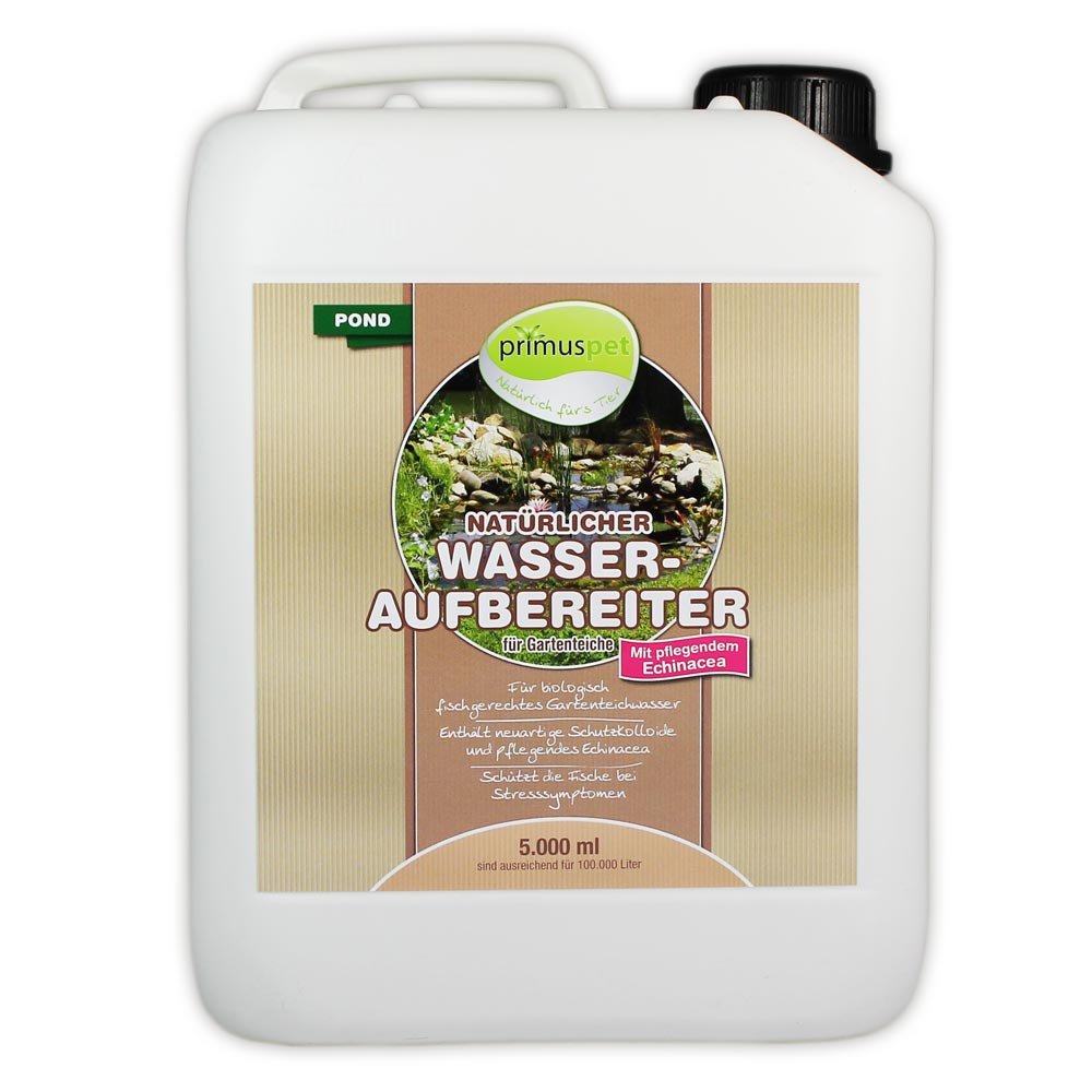 Natürliches Gartenteich Wasserpflege Sparset (4er Sparset: Wasseraufbereiter, Algen-Blocker, Filtermedium + GRATIS Wasserklärer), Set-Größe:Set 5000
