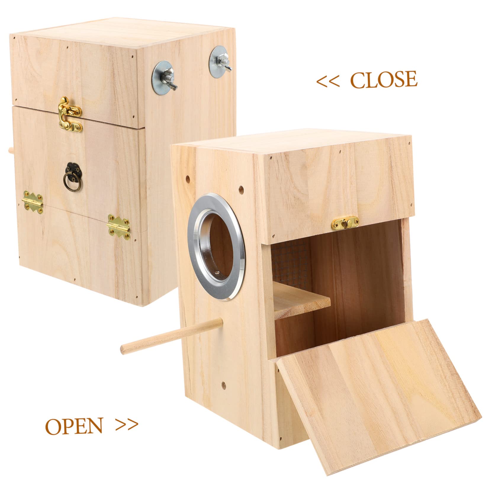 BESPORTBLE Nid Oiseau Bois Nichoir pour Oiseaux Nid Bois pour Oiseaux Accessoires pour Boîte de Reproduction Incubateur pour Canaris Perroquets