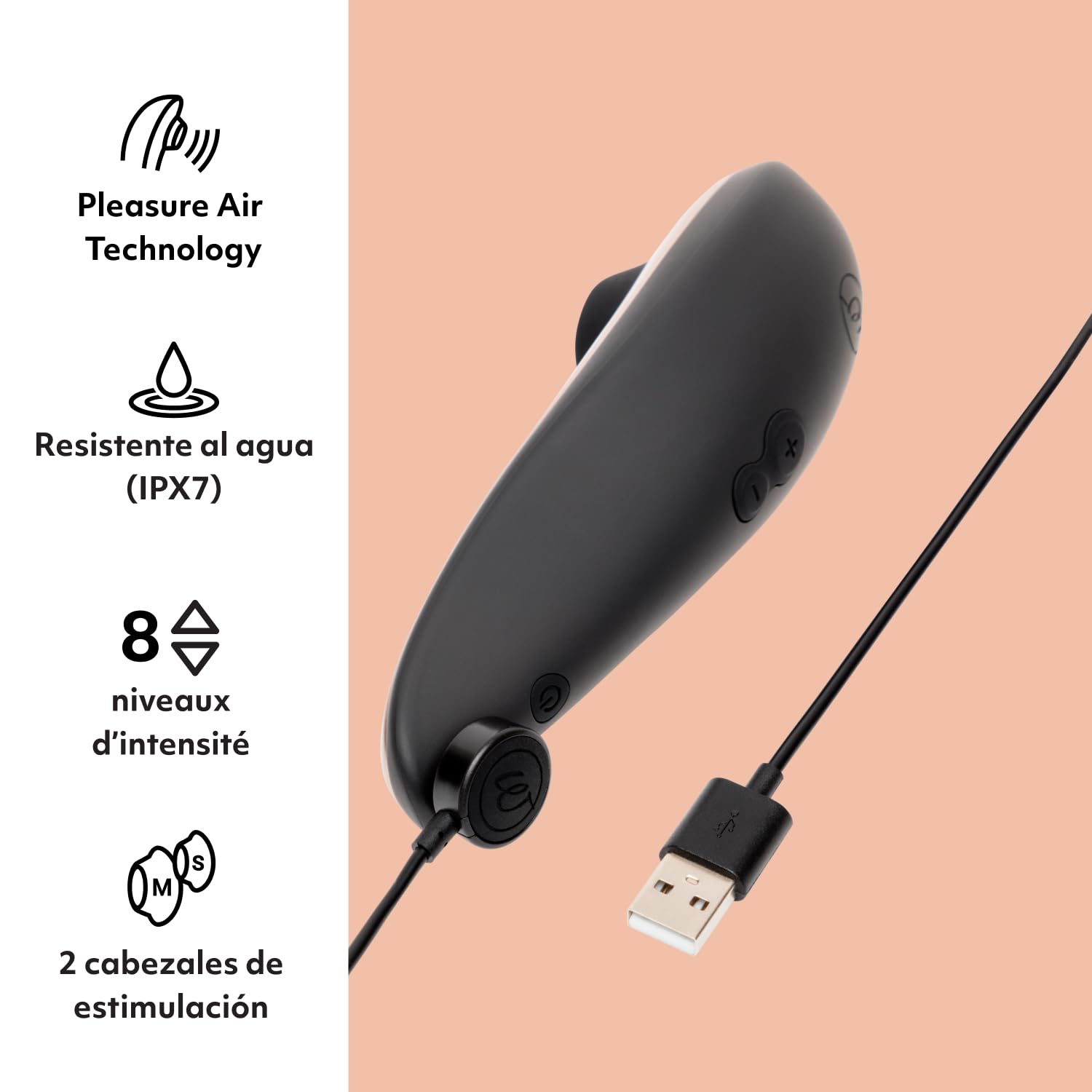 Womanizer Classic Succionador de clítoris - Estimulador de clítoris femenino con 8 niveles de intensidad - Succionador mujer sumergible - Vibrador recargable para mujeres y para parejas - oro rosa