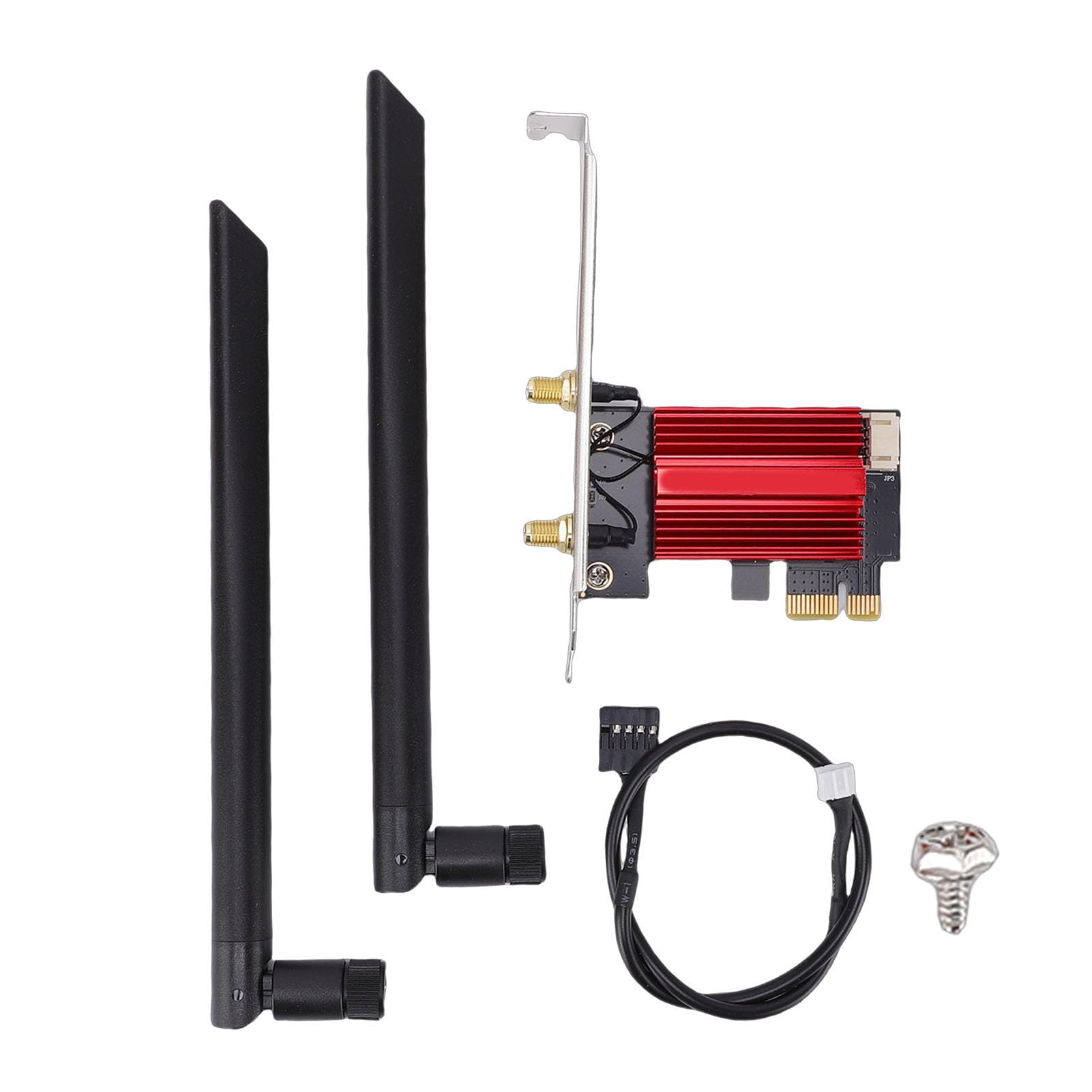 Scheda Wireless WiFi 7 PCIe, Scheda di Rete Tripla Banda per PC Desktop, Adattatore di Rete Bluetooth 5.4 con velocità 6400Mbps e Doppia Antenna 8dBi, Ideale per Reti 10/11