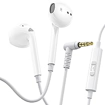 LUDOS ZENITH Auricolari In-Ear Cuffie, Cuffiette con Filo e Microfono, 2 Anni di Garanzia, Cuffie Isolamento Acustico, Cuffiette Cellulare, Jack 3,5 mm per iPhone, Apple, Samsung, Huawei – Bianco