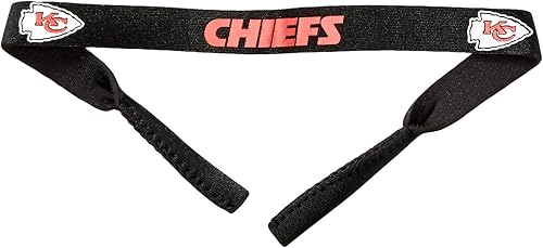 NFL Kansas City Chiefs - Correa de neopreno para lentes de sol, color negro