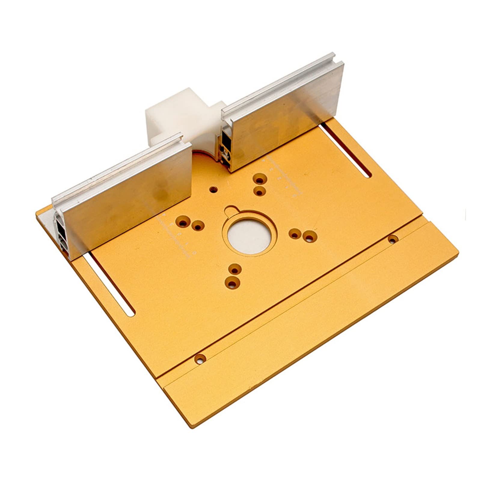 Aluminiowa płytka stołowa routera W/Miter Gauge do ławek do obróbki drewna piła stołowa wielofunkcyjna maszyna do grawerowania trymera(B-02)