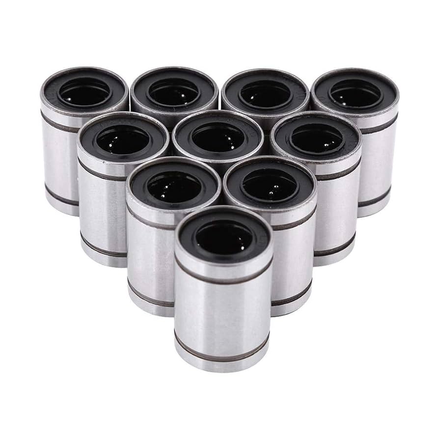Akozon Lineaire Motion Bearing, 10pcs LM12UU 12mm Lineaire Motion Kogellager Bus Voor 12mm Staaf Voor Lineaire Beweging Op 3D Printer, CNC En Andere Toepassingen