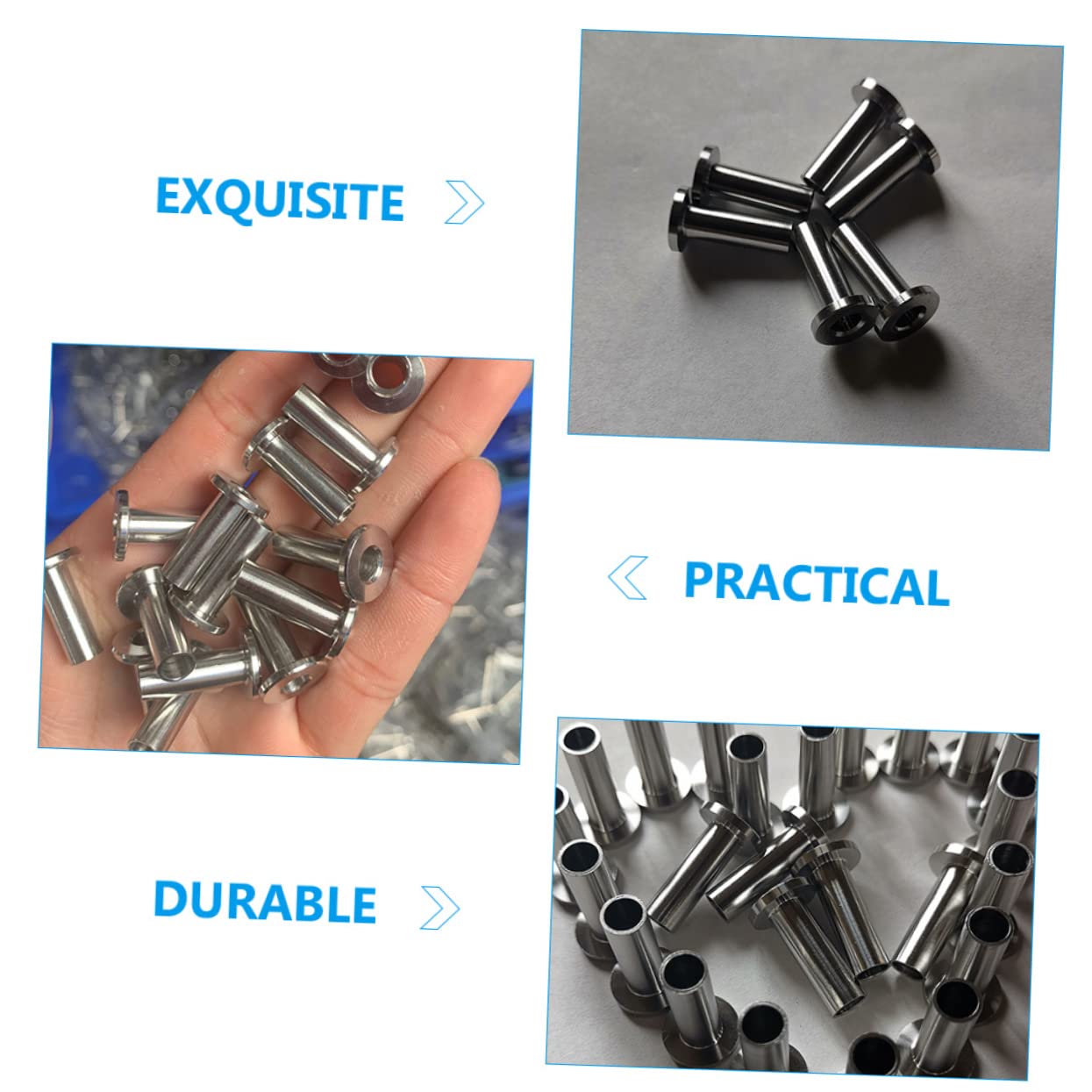 DOITOOL 80pcs Stainless Steel Cable Railing Kit Post Protectors Wire Rope Sleeves Railing Drill Bit