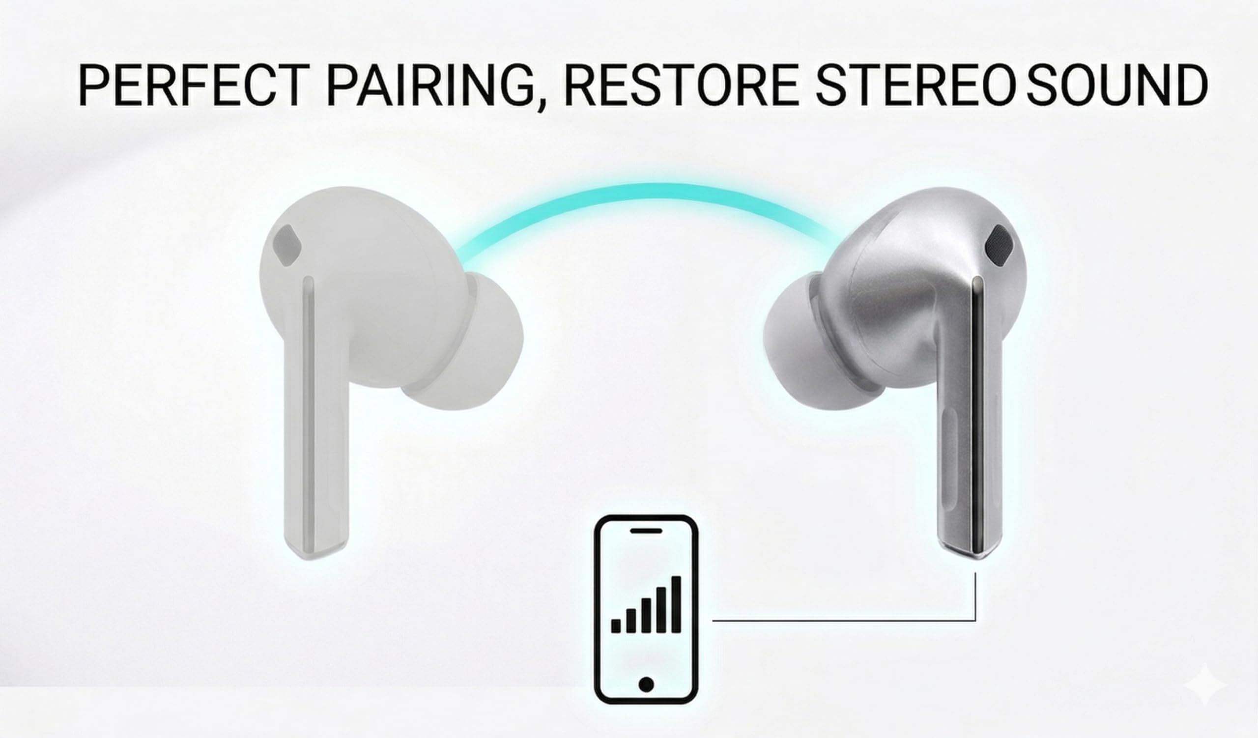 Ricambio singolo per orecchio sinistro per Samsung Galaxy Buds 3 True Wireless Earbuds, perso lato sinistro, cancellazione attiva del rumore, chiamate chiare, compatibile con custodia di ricarica