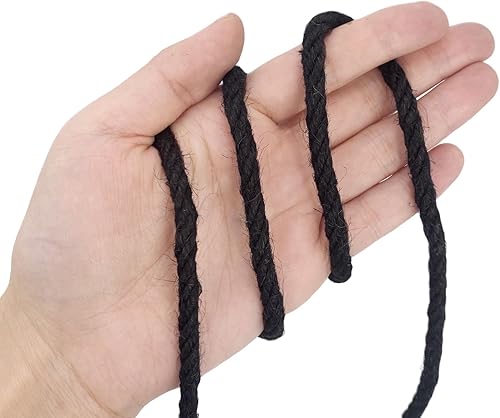 Miniatura 10 de Leecogo Cuerda de yute de 0.177 in de 100 pies de cuerda natural para manualidades, perfecta para jardinería en el hogar, macramé, manualidades,