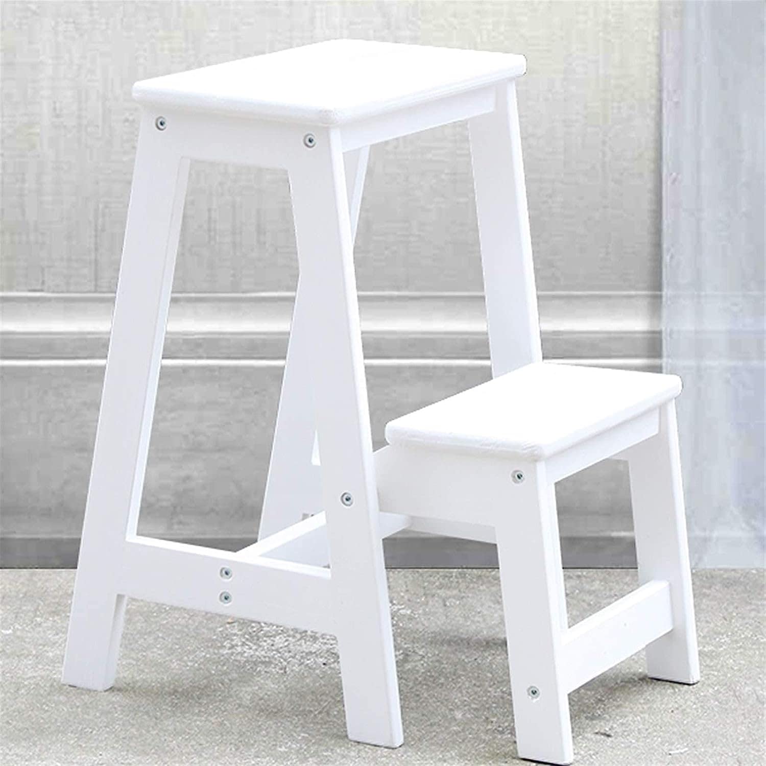 Taburete de paso de 38.5x20x55 cm para alcanzar estantes altos