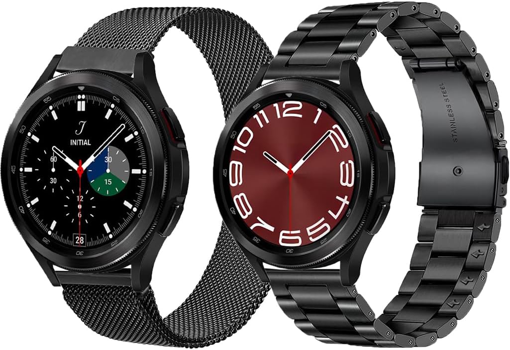 Metal Band Compatible with Galaxy Watch 8 7 6 5 4 40mm 44mm,Watch 8 Classic 46mm Bands,Samsung Watch Ultra 47mm Bands, Business Stainless Steel Straps for Men and Women