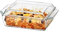 Vista 20 de NUTRIUPS 8x8 Baking Dish Square Casserole Baking Dishes with Glass Cover Glass Casserole Dish with Lid Baking Dish Glass Baking Pan for Baking
