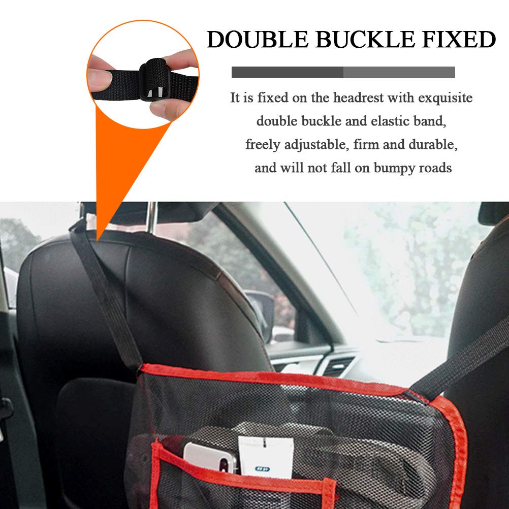 2 Pz Borse A Rete Per Seggiolino Auto Portaoggetti Rete Elastica - Foto 4