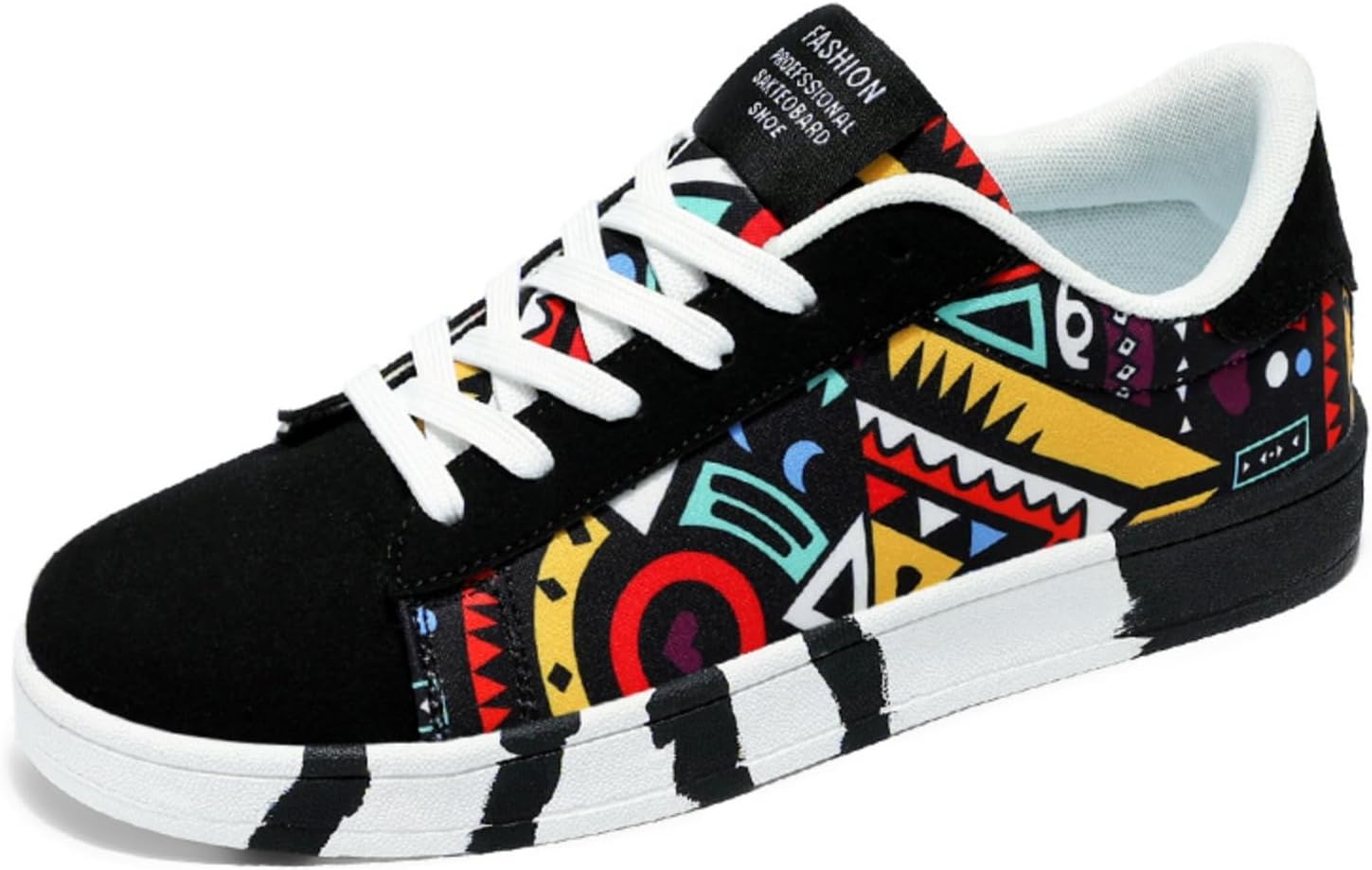 Mens Trendy Canvas Sports Shoes Laceup Style Low-top Suitable for Walking Sports Driving and Skateboarding