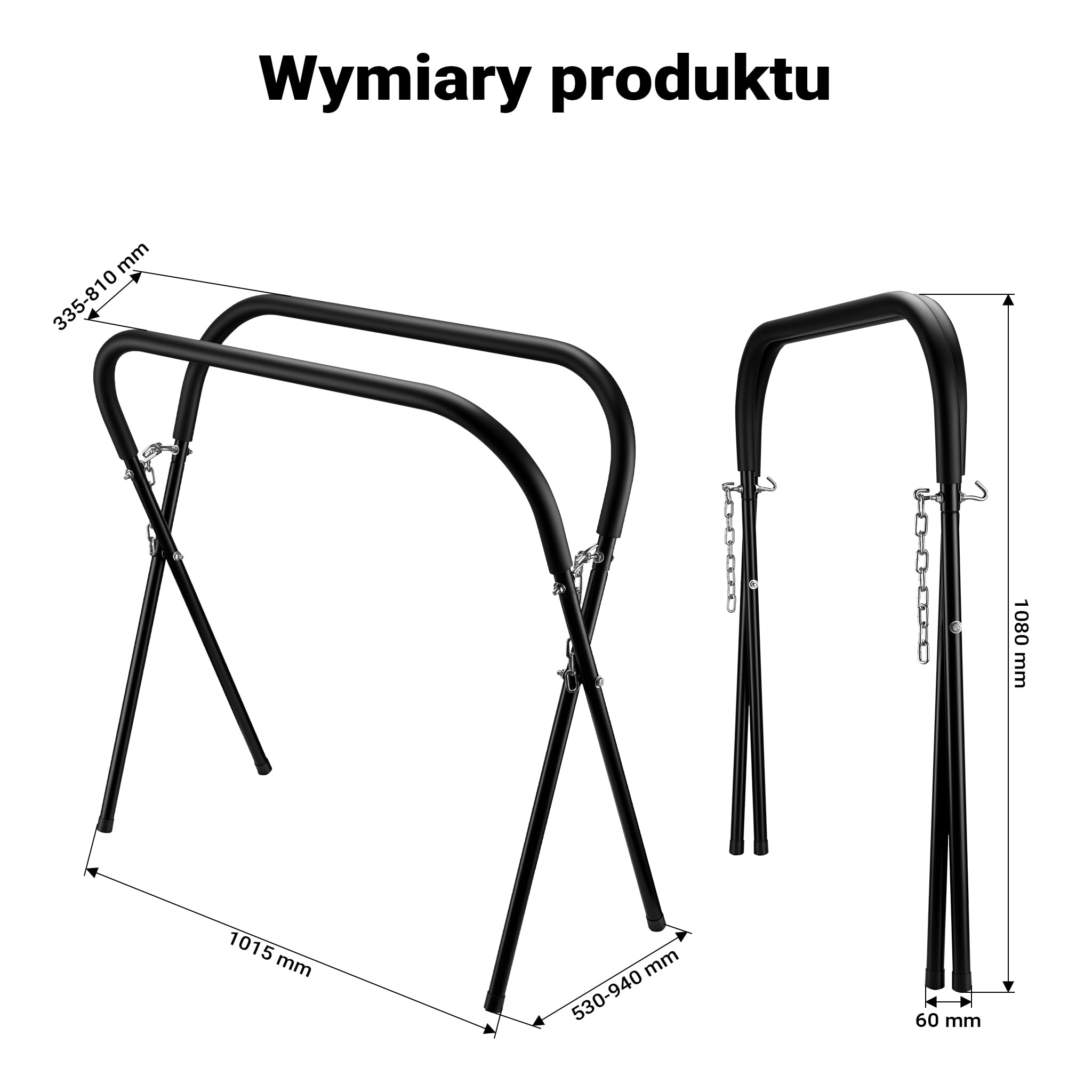 Wiltec Składany stojak lakierniczy o nośności do 220 kg, solidna stalowa podpora, regulowana wysokość, idealny do lakierowania samochodów
