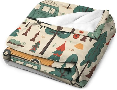 Miniatura 10 de Manta de rayas náuticas amarillas y azul marino con diseño de rayas retro para sofá de 60 x 80 pulgadas, acogedora manta de cama de franela para