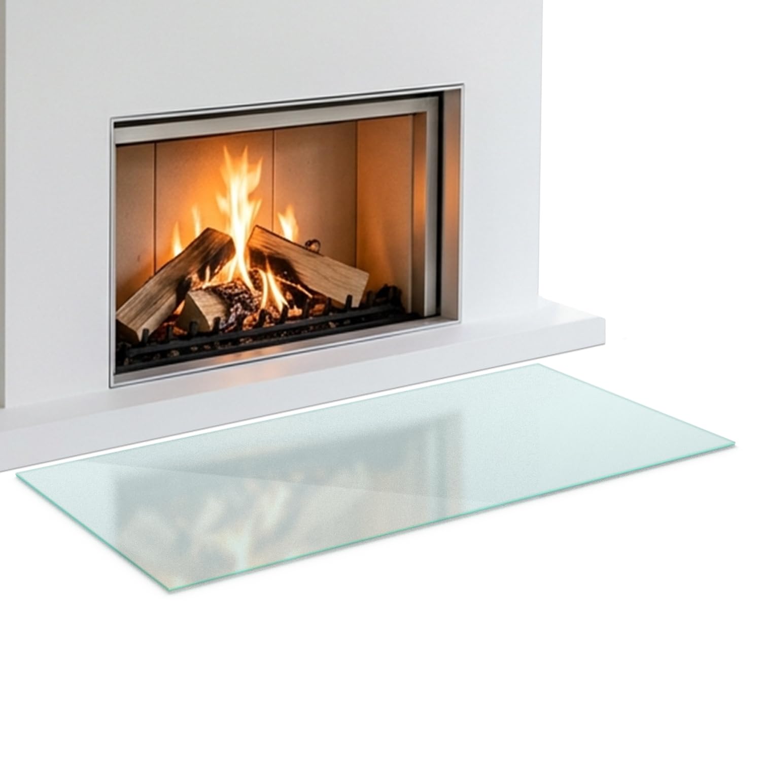 Placa protectora contra chispas de 100x50 cm para evitar quemaduras en suelos de madera
