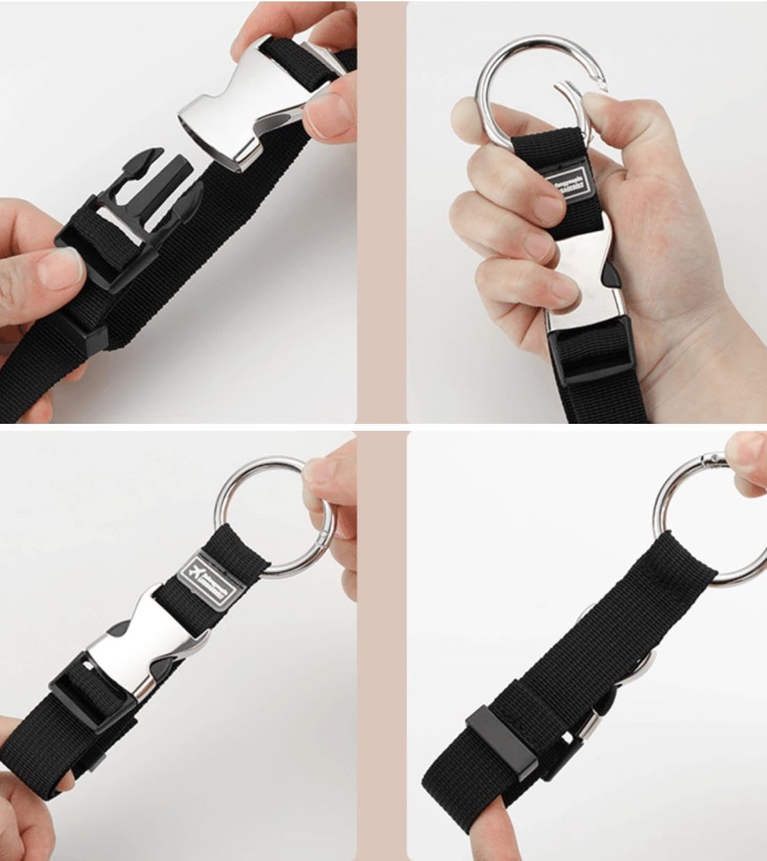 1 PCS Luggage Strap Jacket Gripper, Luggage Straps Baggage Suitcase Belts Travel Accessories - Make Your Hands Free, Easy to Carry Your Extra Bags, Black image 3