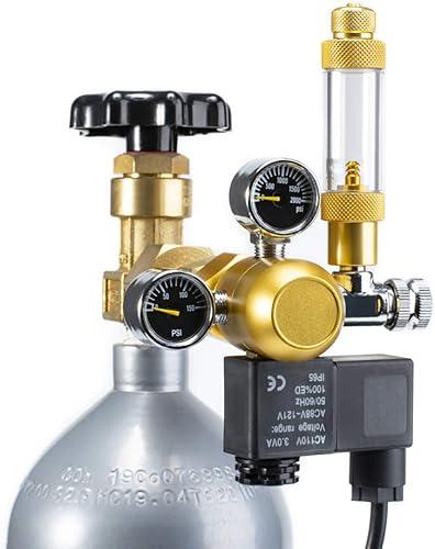 Miniatura 8 de DaToo Regulador de CO2 para acuario con válvula de retención de solenoide de contador de burbujas ajustable para tanque plantado estándar de EE. UU