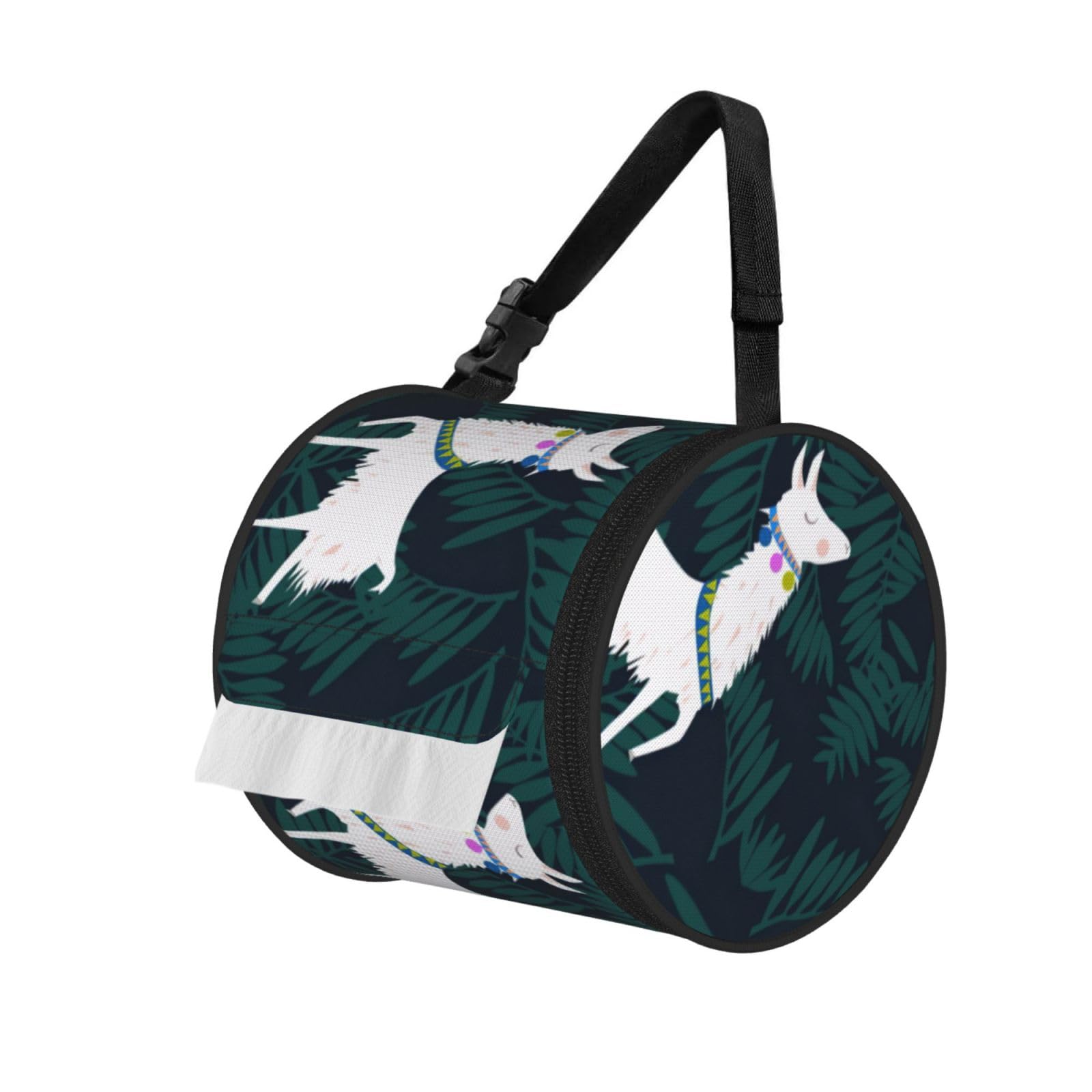 Alpaca Llama Print Fashion Tissues Organizer Box, Hanging Tissue Holder For Purse Coins For Car Office Daily Outing