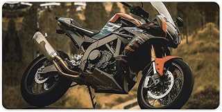 Sport Motorcycle Mouse Pad 24x12 in Large Computer Desk Mat | Anti-Slip Waterproof Rubber Gaming Mousepad Smooth Tracking Easy Clean Durable Keyboard Mat for Gaming Office Home, Desk