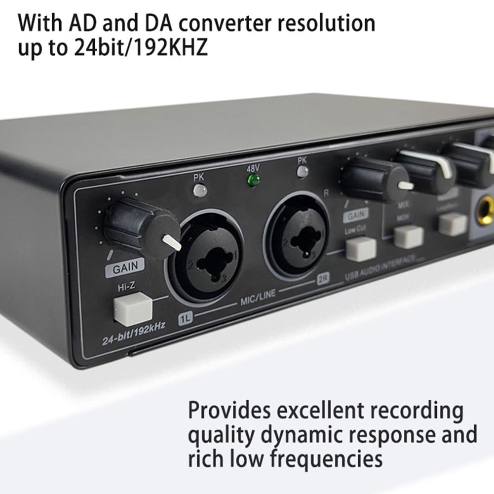 Profesjonalny interfejs audio karta dźwiękowa Phantom Power Electric Guitar Sound Mixer Console Studio Nagrywanie na żywo