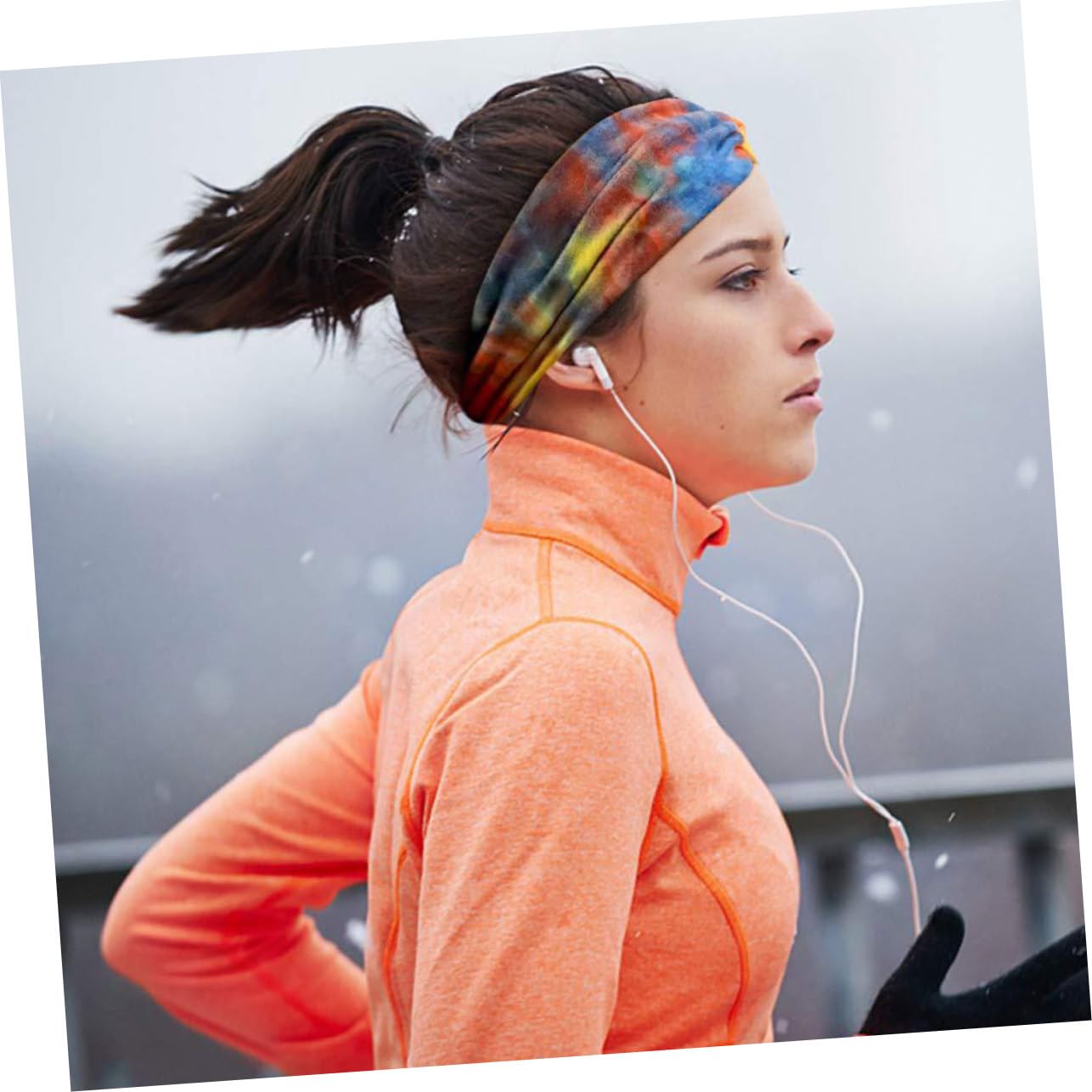 Didiseaon 8 Pièces Bandeau de Sport Bandana Turban Accessoires Yoga Bandeau tie-Dye Hijab pour Femme athlétique Cravate Couvre-Chef écharpe Manquer Polyester