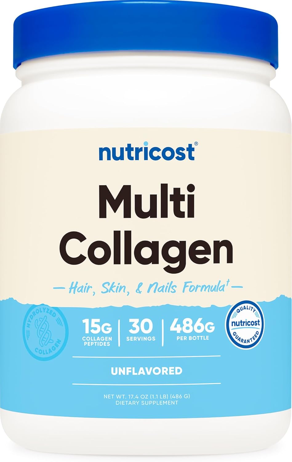Nutricost Multi Collagen Protein Complex (Unflavored, 30 Servings) – Hair, Skin and Nails Supplement with Biotin, Hyaluronic Acid, and Collagen Peptides Nutricost Multi Collagen Protein Complex (Unflavored, 30 Servings) – Hair, Skin and Nails Supplement with Biotin, Hyaluronic Acid, and Collagen Peptides
