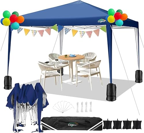 Miniatura 10 de COBIZI Tienda de campaña desplegable de 10 x 20 pulgadas, impermeable, refugio instantáneo comercial, para exteriores, carpa para fiestas, con bolsa