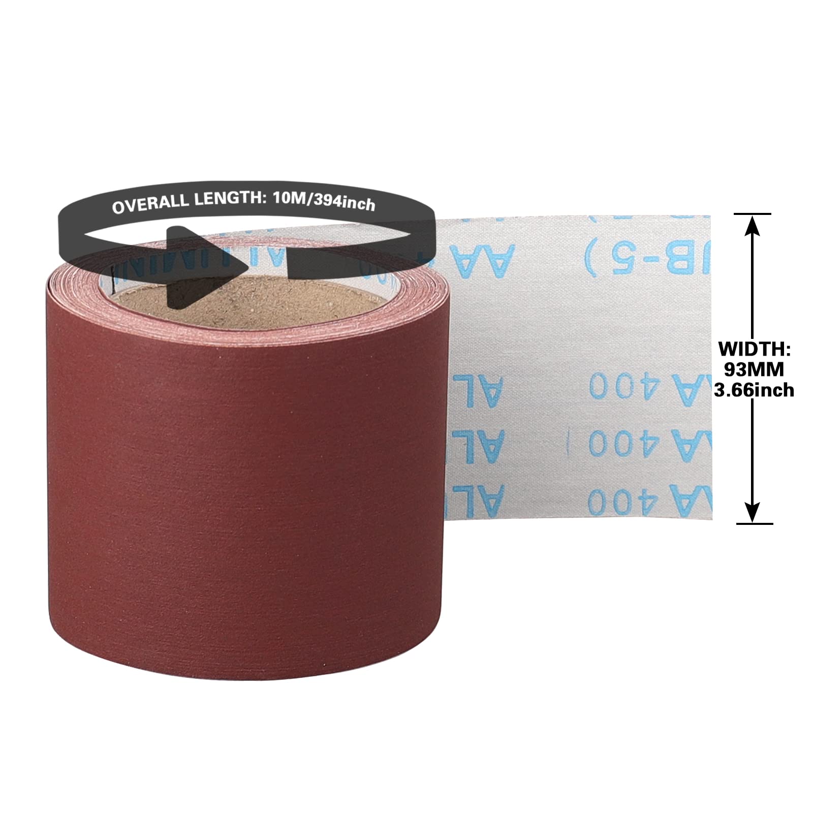 Rouleau Papier Abrasif Grain 2000 - 93 Mm X 10 M Carbure De Silicium - Pour Ponçage Fin Métal, Bois, Humide Ou Sec - 6