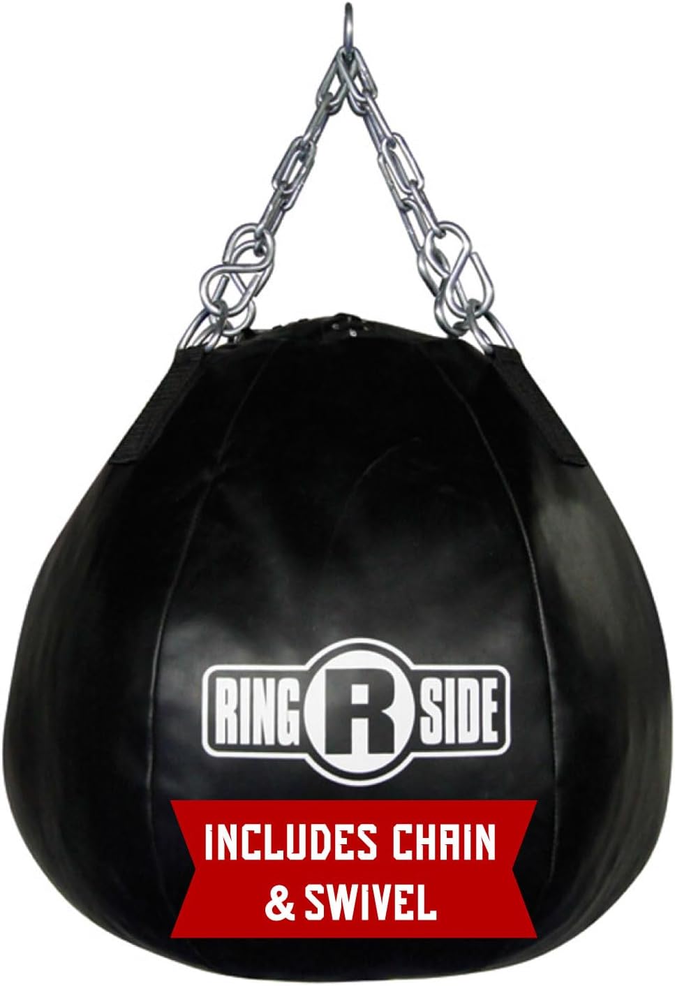 Ringside Body Snatcher Heavy Bag, Soft-Filled, Synthetic Leather Punching Bag for Boxing, MMA, Muay Thai, and More, Includes Heavy-Duty Chain and S-Hooks Connections, 65 Pounds, 22" x 24"