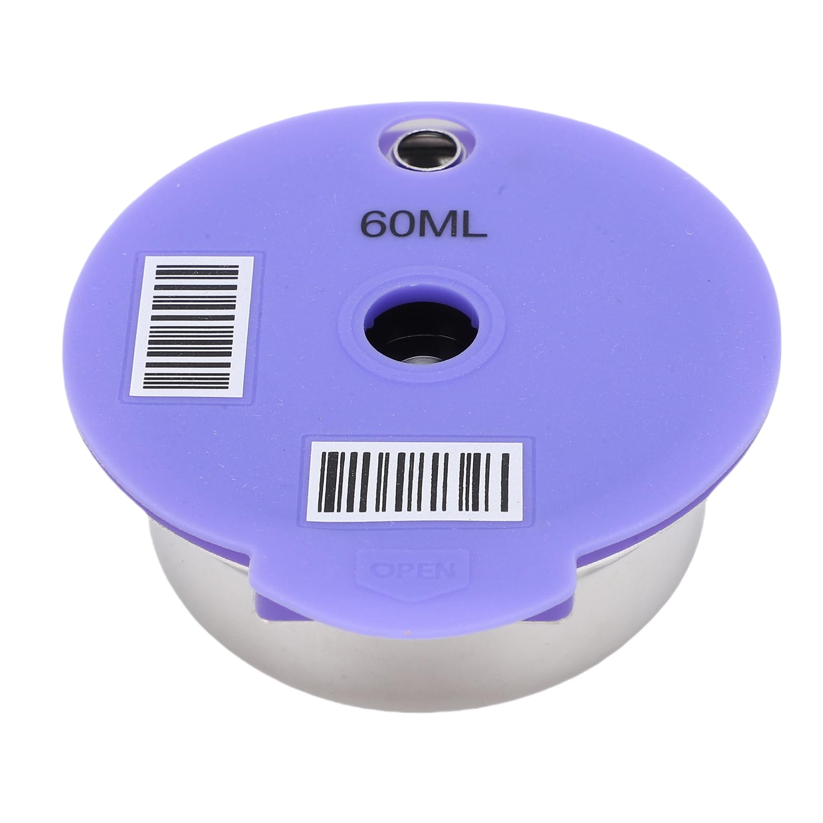 AUNMAS Reusable Coffee Pod, Coffee Maker Capsule Silicone Steel Reusable Filter Cup with Brush and Spoon for Daily Brewing (200ml)