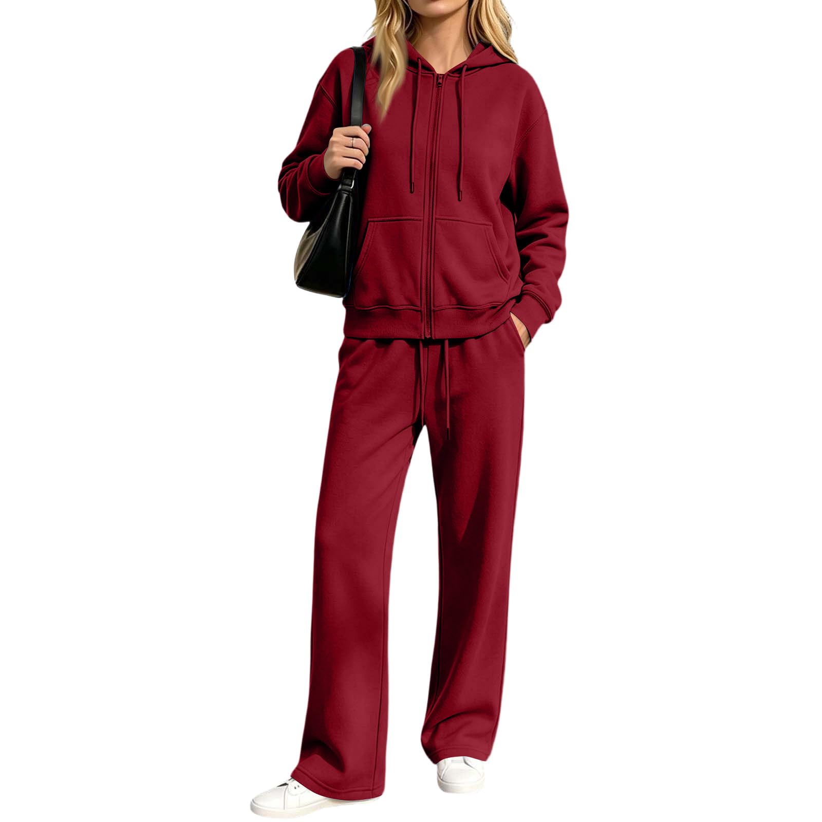 Tute Donna Autunnali Inverno Set Coordinato Sportivo Tuta da Jogging