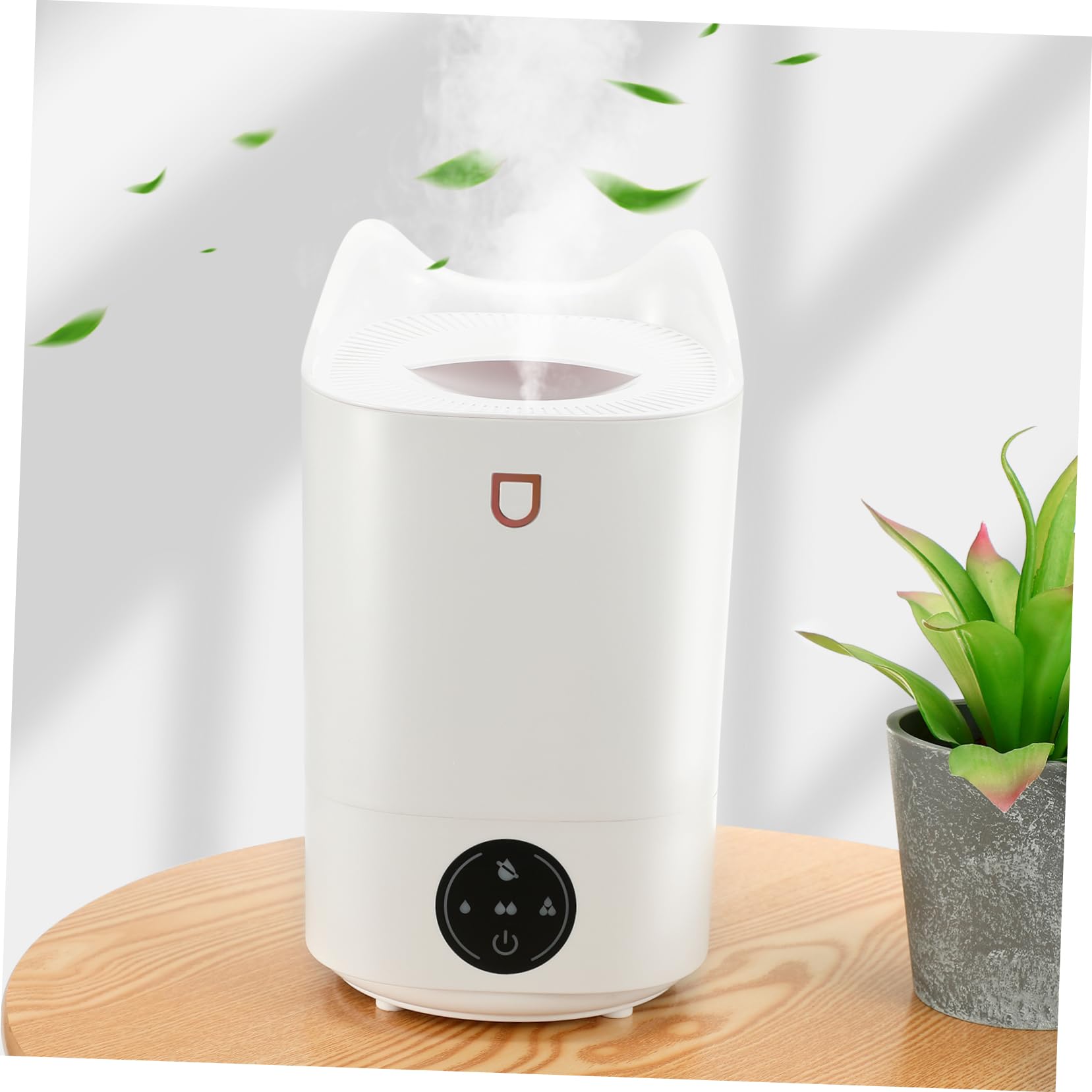 Umidificatore 3, 1l Bianco Portatile in Plastica per Piccoli Ambienti | Ufficio, Funzionamento Silenzioso, Pannello Touch Intuitivo, Design Minimalista e Linea Pulita