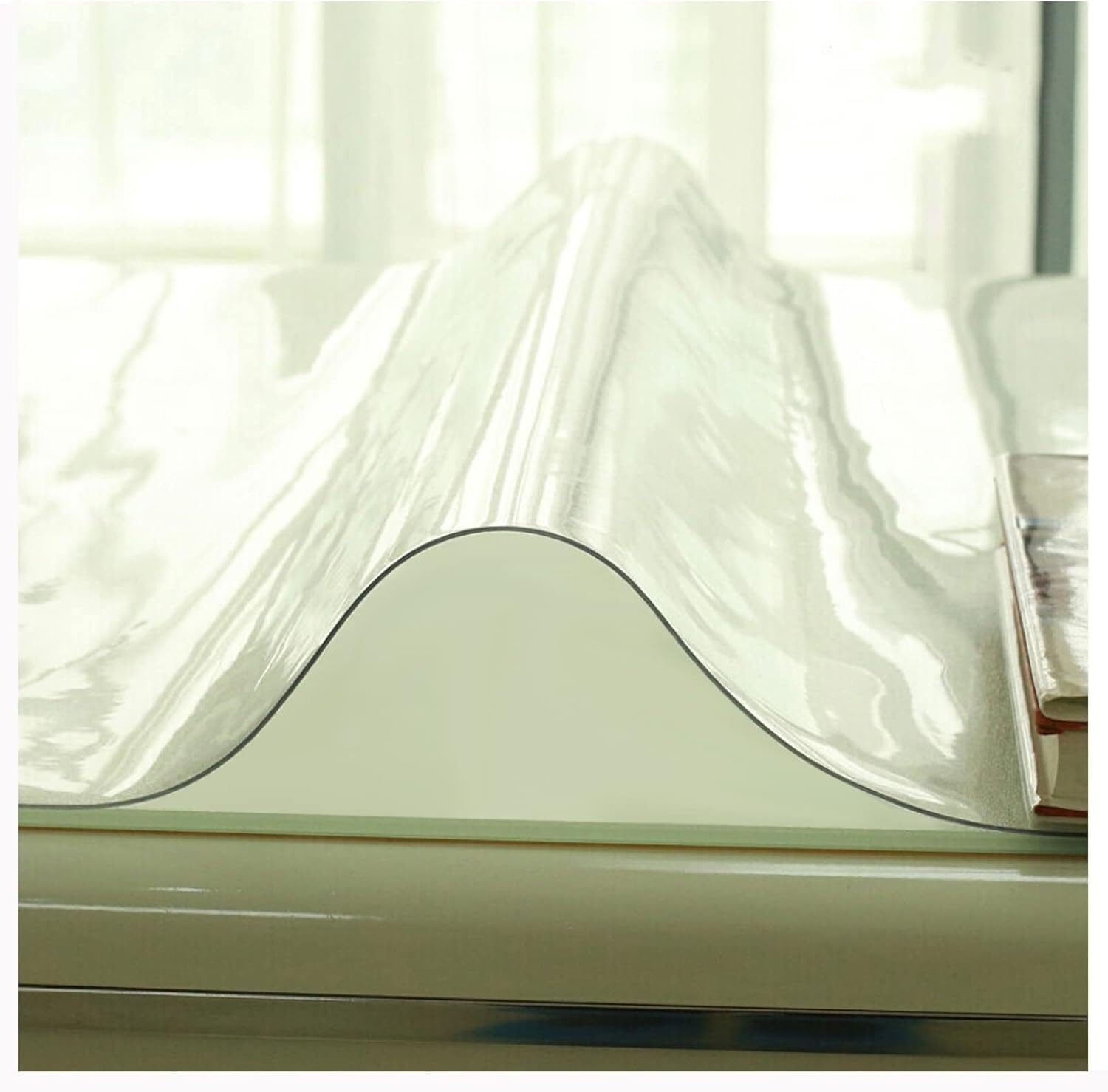 Protège-table transparent rectangle 85x140 cm en PVC lavable épaisseur 1.5mm