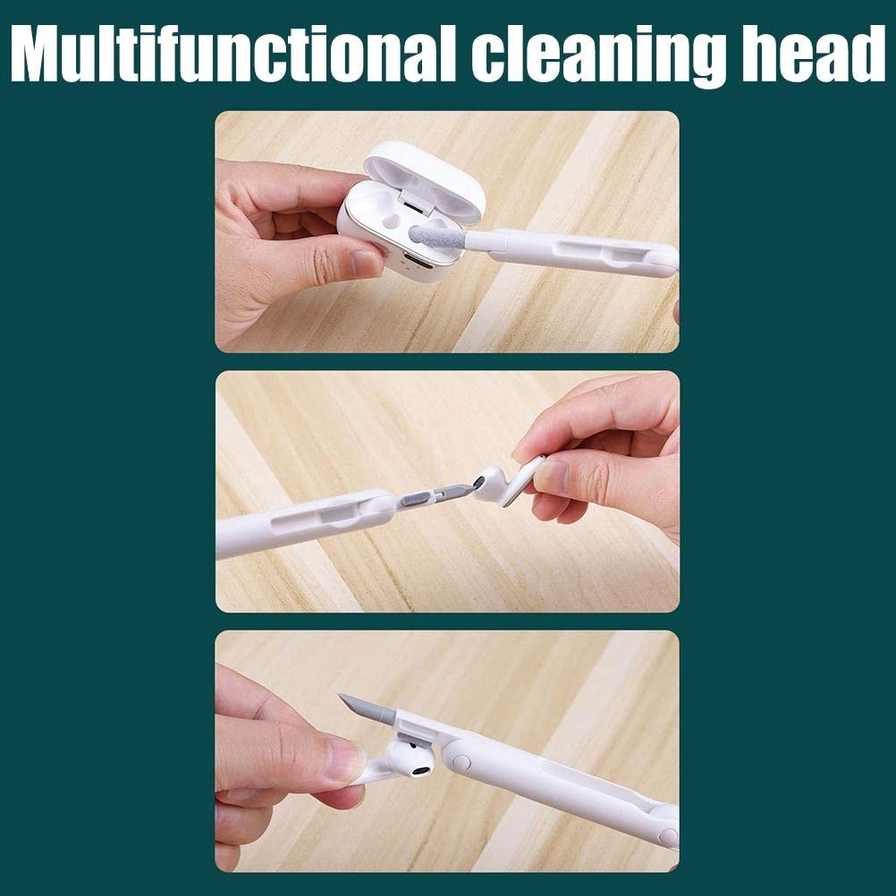 KLEOAD 7-in-1 Electronics Cleaner Kit - Keyboard Cleaner kit, Portable Multifunctional Cleaning Tool for PC Monitor/Earbud/Cell Phone/Laptop/Computer/Bluetooth Earphones (with Cleaning Fluid)