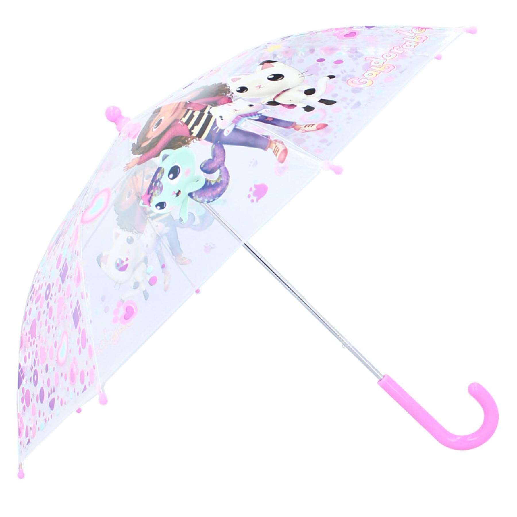 Vadobag Umbrella Pink Transparent | Gabby's Dollhouse | Children's Umbrella
