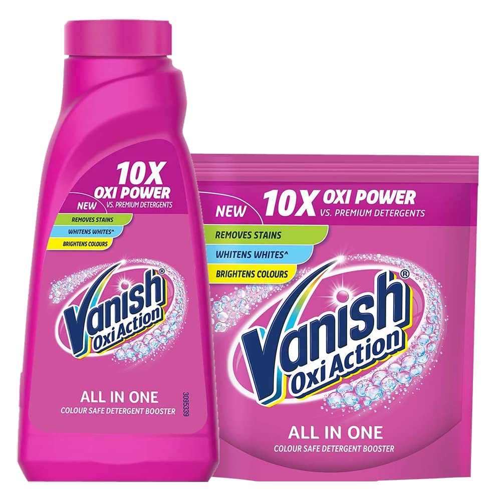 Vanish All in One Liquid Detergent Booster 800 ml & Vanish All in One Powder Detergent Booster