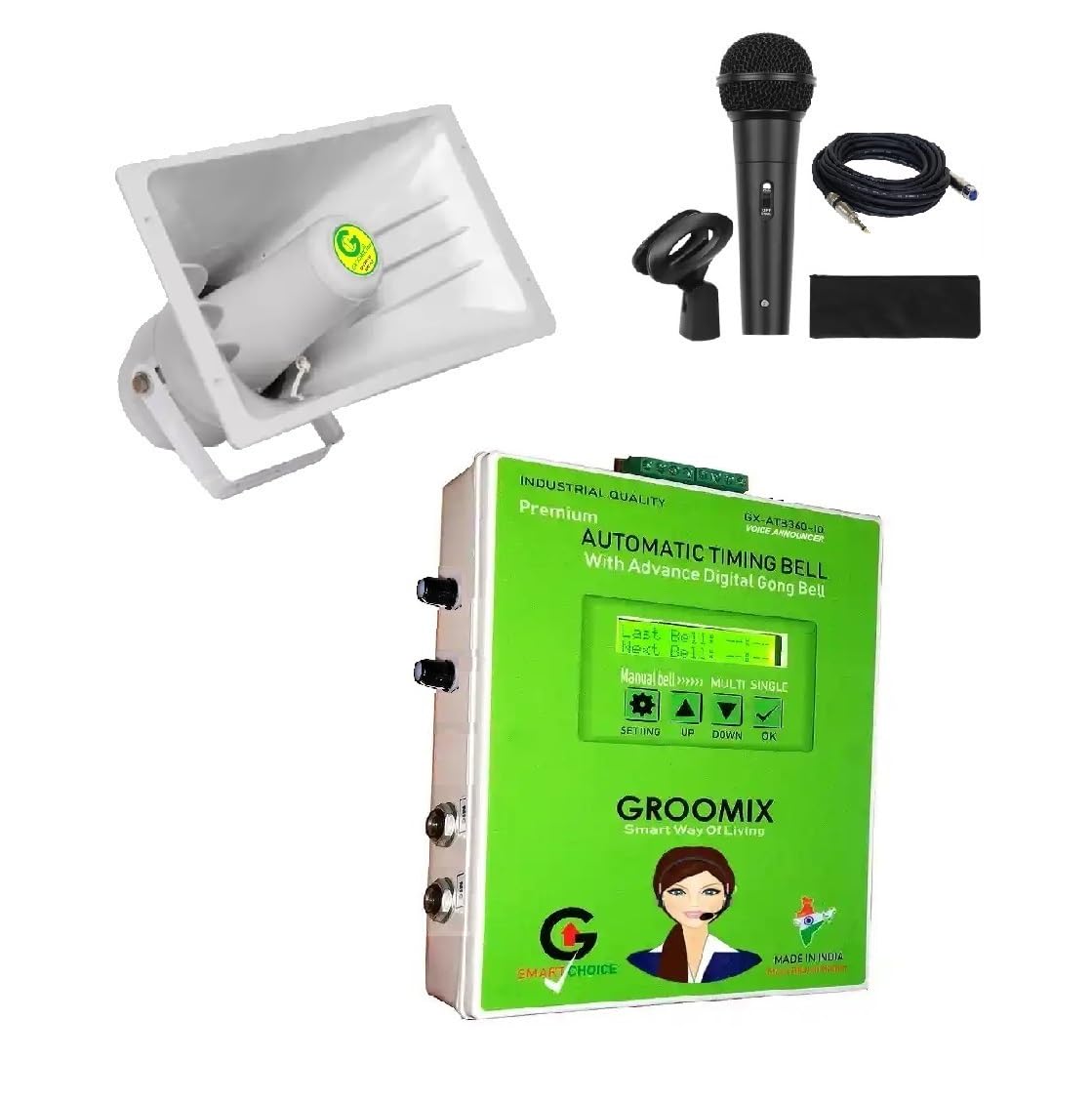 Automatic timely Bell/Voice annoucement System in Hindi English & Music or alarm for Schools Colleges Industries periodic bell (POWERFUL 60W = (30W+30W) Amplifier inbuilt)-image-34