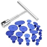 18PCS Car Dent Puller Kit, Paintless Auto Dent Removal Tool with T-Shape Puller, Universal Vehicle Body Hail Damage Repair Kit for Most Cars