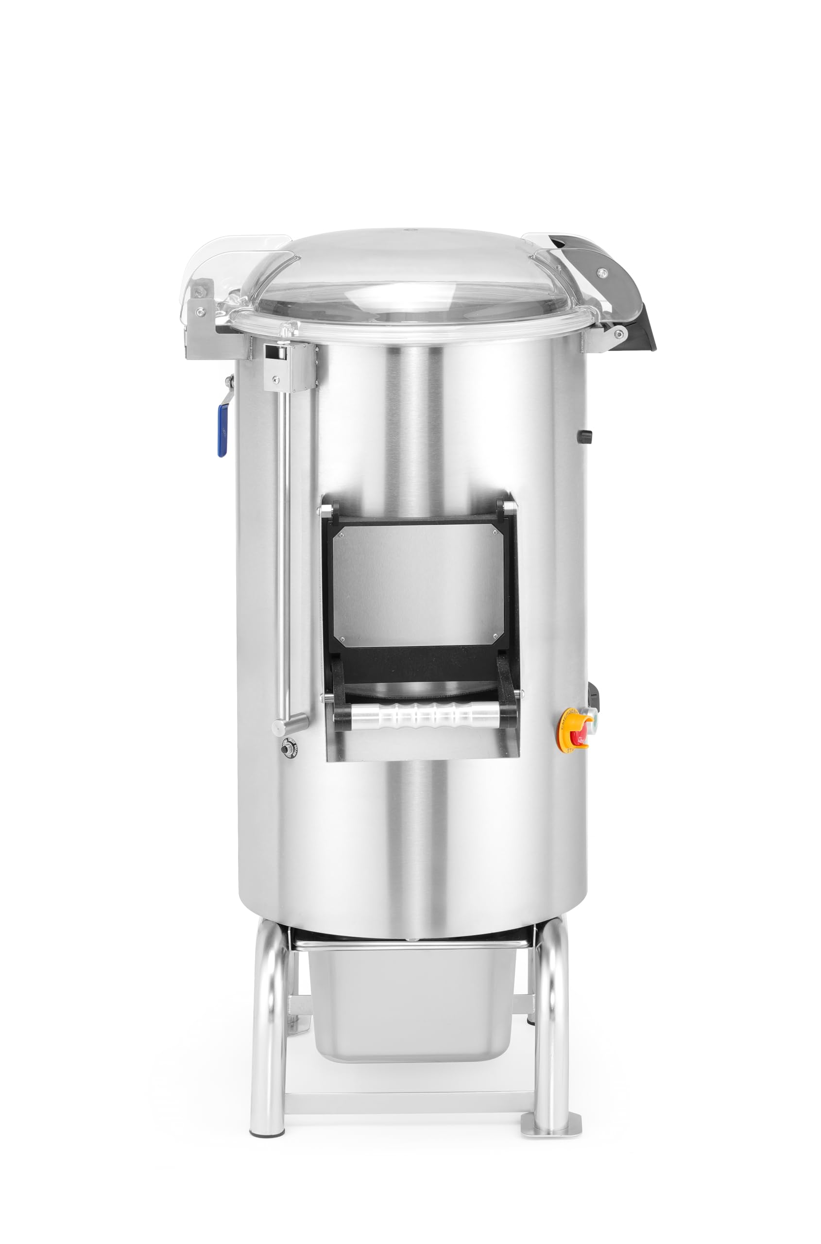 HENDI Pelapatate professionale, macchina pelapatate elettrica, 18kg per carico, capacità 240–360kg/h, peso 42,4kg, 230V, 1100W, 622x540x(H)997mm, acciaio inox