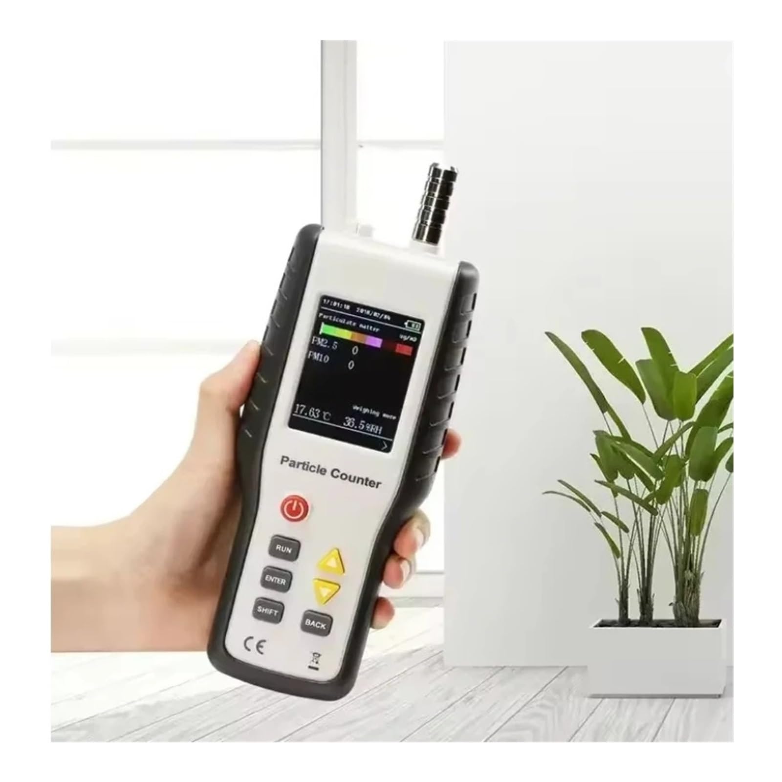 Monitor Jakości Powietrza, HT-9600 Detektor PM2,5 PM10 Licznik Cząstek Pyłu Zanieczyszczenia Powietrza Miernik 2,8 Cala Wyświetlacz LCD