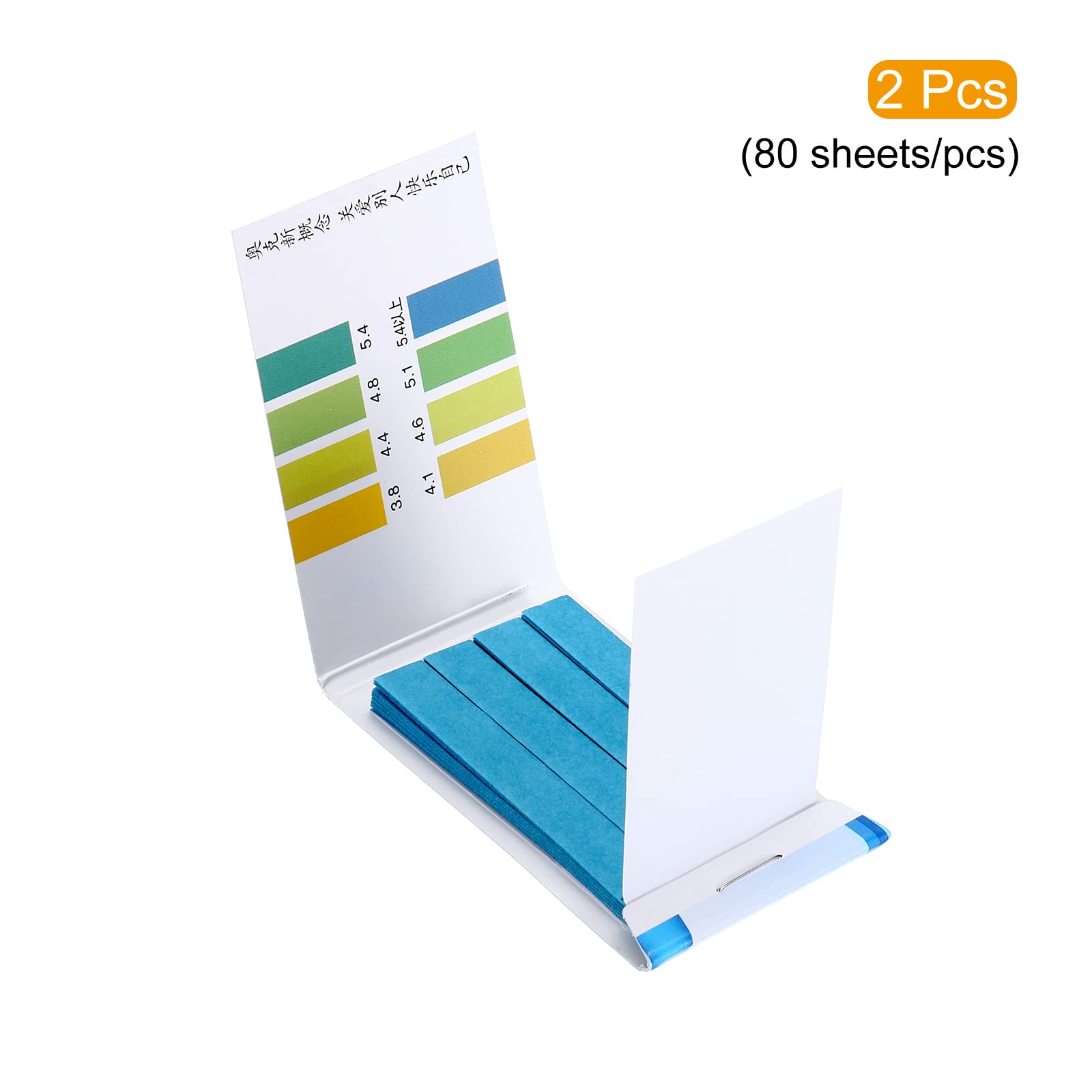 PATIKIL PH-Teststreifen 3.8–5.4 – 2x80 Stück, Lackmuspapier Für Wasser, Boden, Lebensmittel, Genauigkeit 0,3 PH