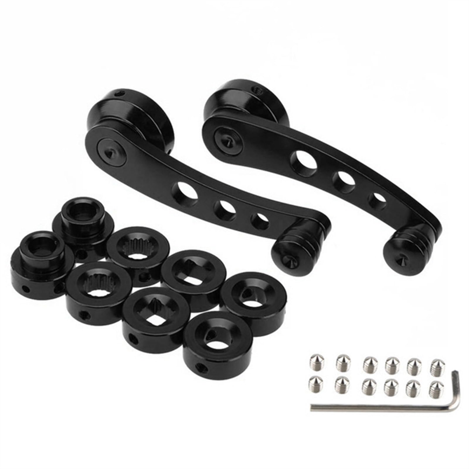 Manovella Comando Alzavetro,Manovella Finestra Maniglia for finestra for auto universale da 2 pezzi Maniglie for finestre for alzata avvolgitore in lega di alluminio di ricambio Maniglie for finestre